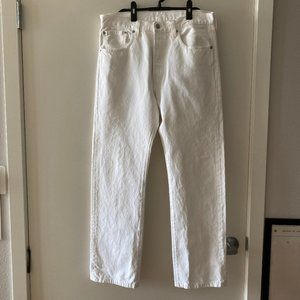 Vintage Levi's 501 White Straight Fit Jeans 31 x 30
